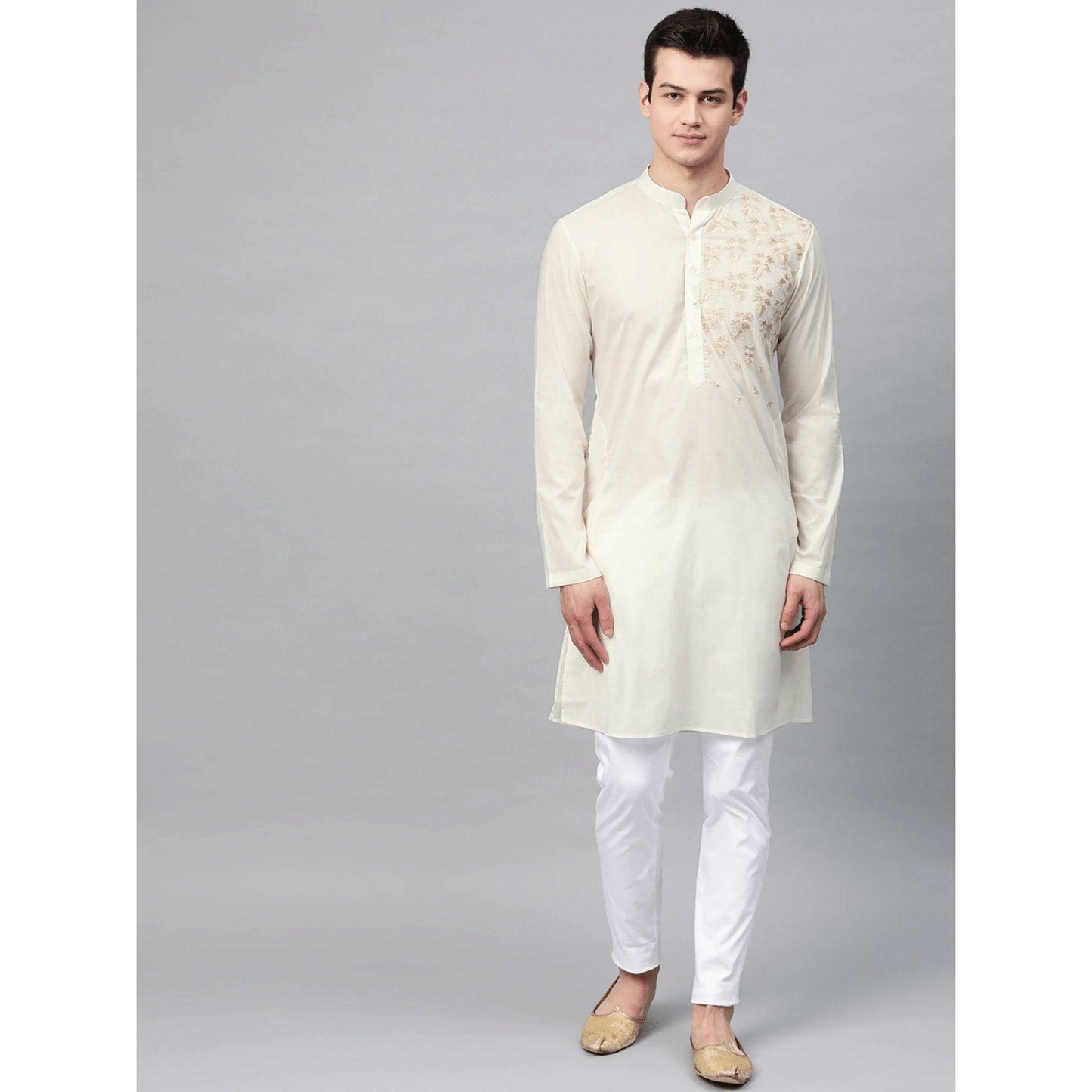 Custom made floral embroidery kurta pajama set , Yellow men kurta pajama , eid men wear , indian shirt for men , wedding kurta pajama