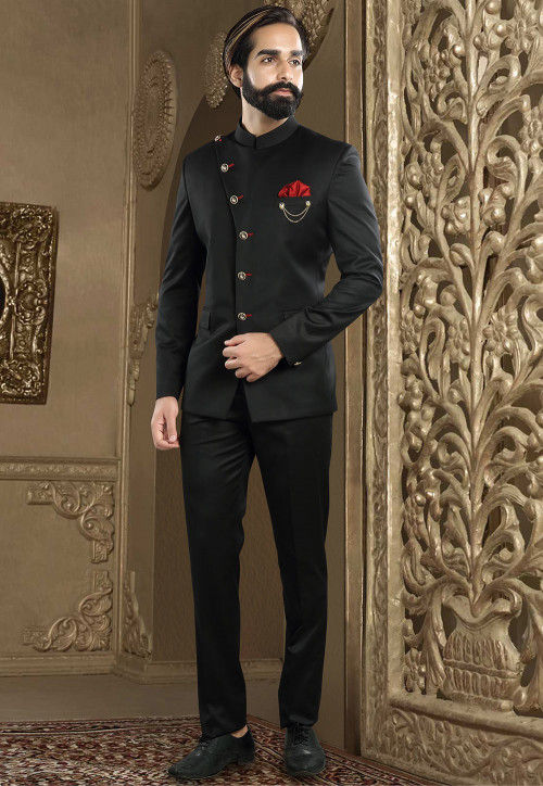 Jodhpuri hot sale black coat