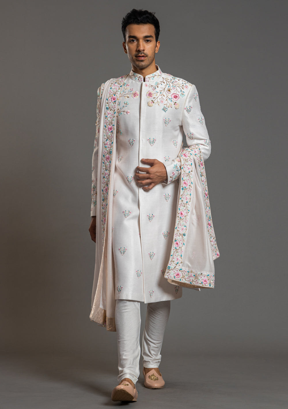 Mens 2025 floral sherwani