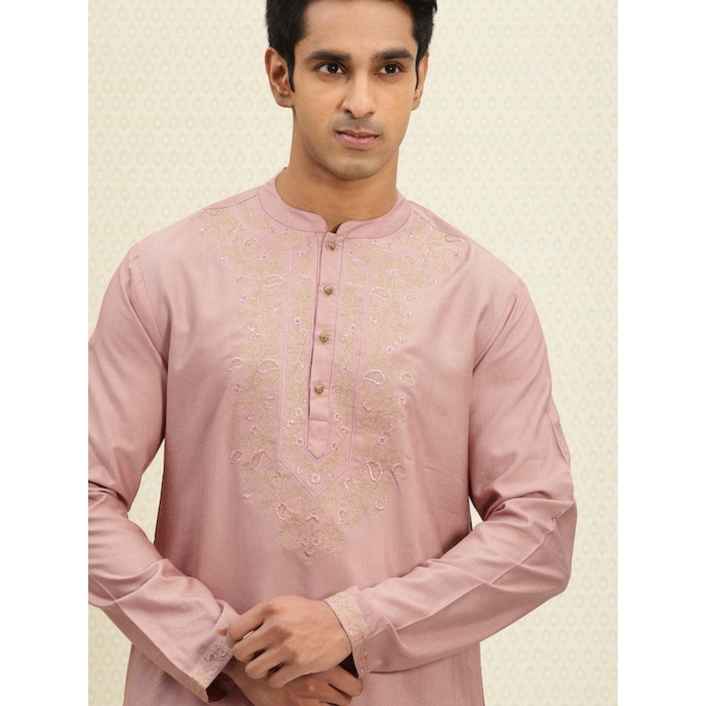 Custom made embroidered men wedding kurta pajama set , 100% cotton  blue kurta for men , Indian Men Tunic , multistyle kurta , xl to 4xl