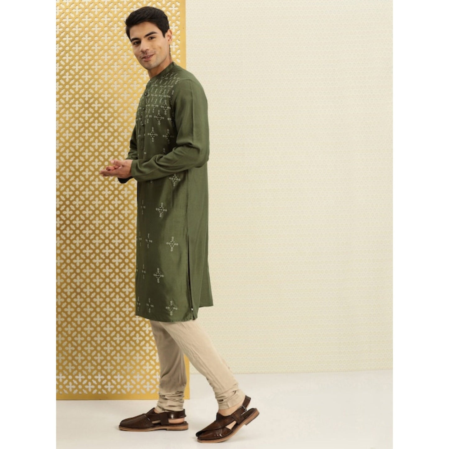 Custom made full embroidery kurta pajama set , men pakistani kurta pajama , eid  men wear  ,  indian shirt for men ,wedding kurta pajama