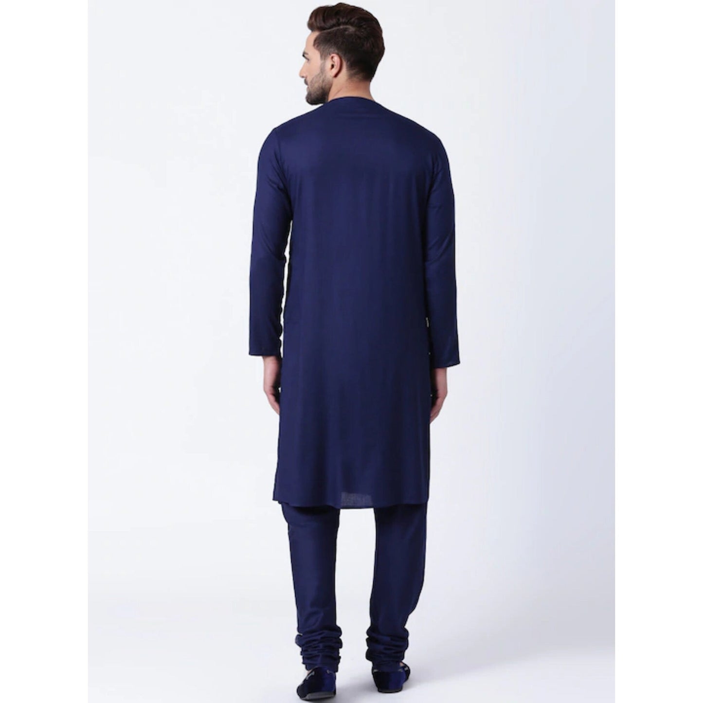 Custom made men Drapper kurta set , 100% cotton blue kurta for men ,  Men Blue Tunic , Indian dress for men , multistyle kurta , xl to 4xl