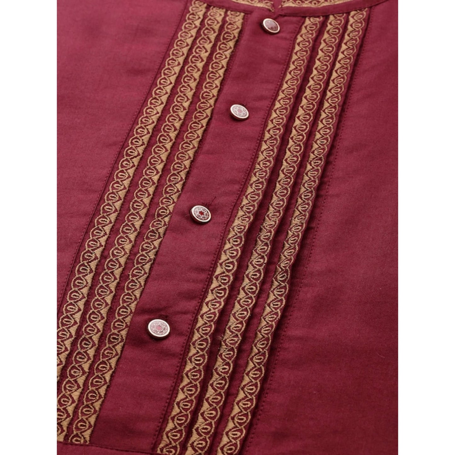 Custom made men embroidery kurta pajama set , 100% cotton red kurta for men ,  Men Red Tunic , Indian shirt for men , xl to 4xl