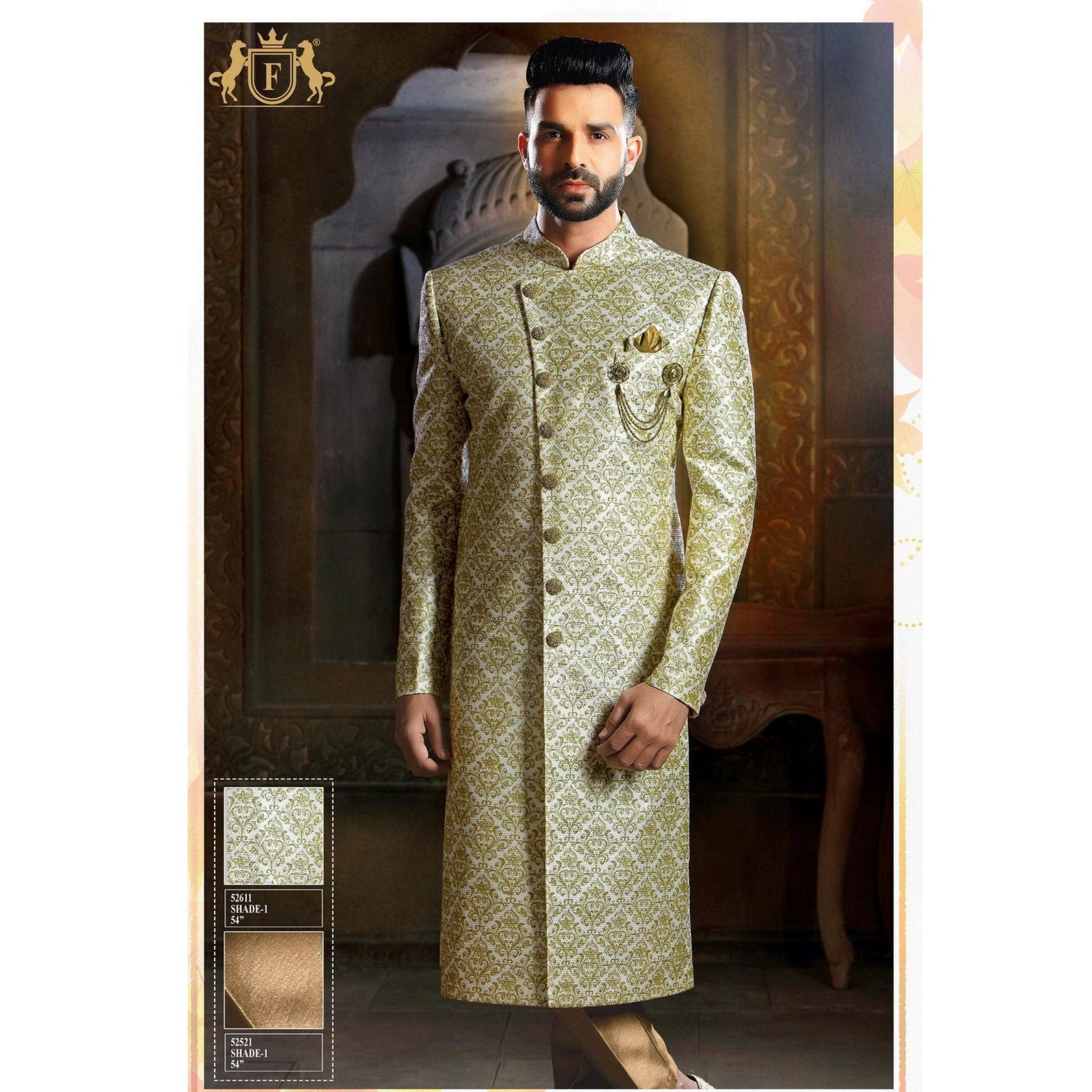 Custom made men embroidery wedding shewani , endowestern sherwani , Indian wedding suit , Men groom sherwani , sherwani for man