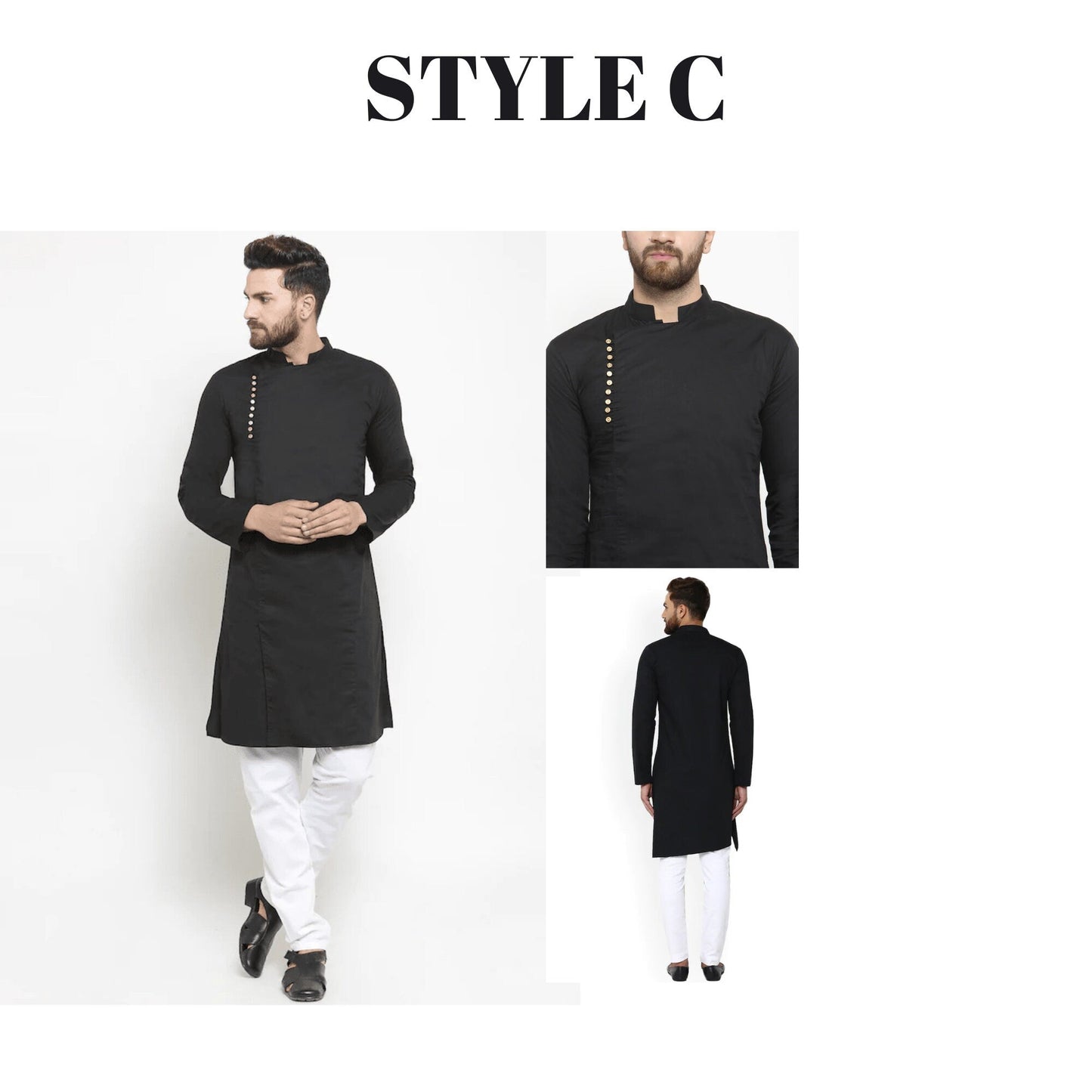 Custom made men kurta pajama set , 100% cotton kurta for men , Indian Men Tunic , Indian long dress for men , multistyle kurta , xl to 4xl