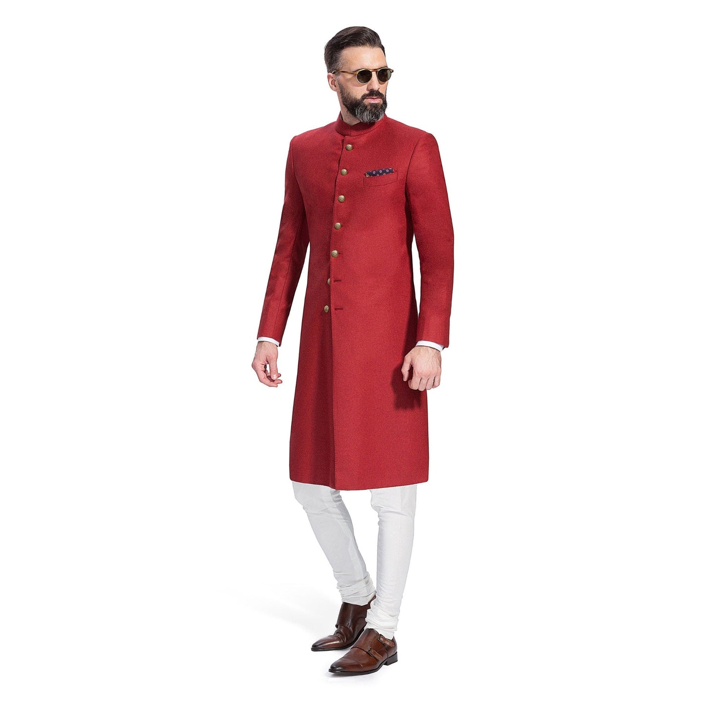 Custom made men wool wedding shewani ,   Royal achkan , Black indowestern sherwani , Indian wedding suit , Men groom sherwani , Indian wear
