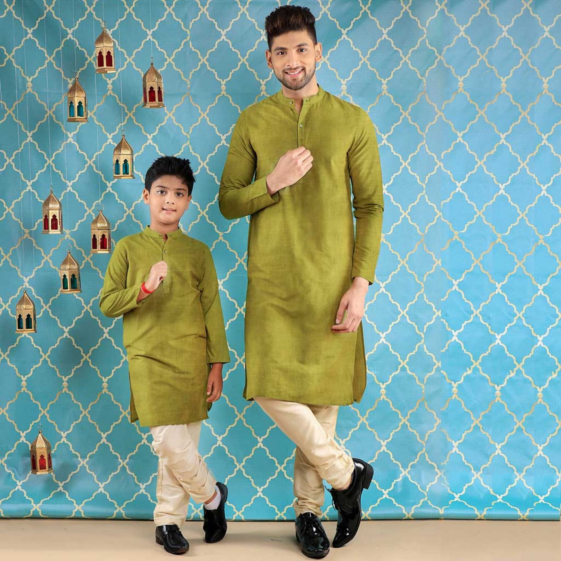Father son custom made kurta pajama set ,  Men black kurta set , black boys kurta , indian ethnic wear , indian kurta pajama , Blue kurta