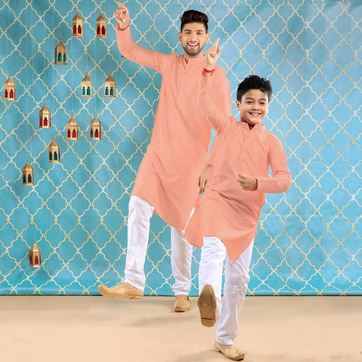 Father son custom made kurta pajama set ,  Men kurta set , Kurta for boys , indian ethnic wear , indian kurta pajama , Brown kurta