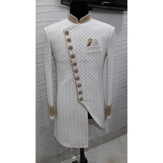 Men designer embroidered wedding sherwani set , wedding indian suit for men , indian royal sherwani , wedding suit ,  hand embroidery suit