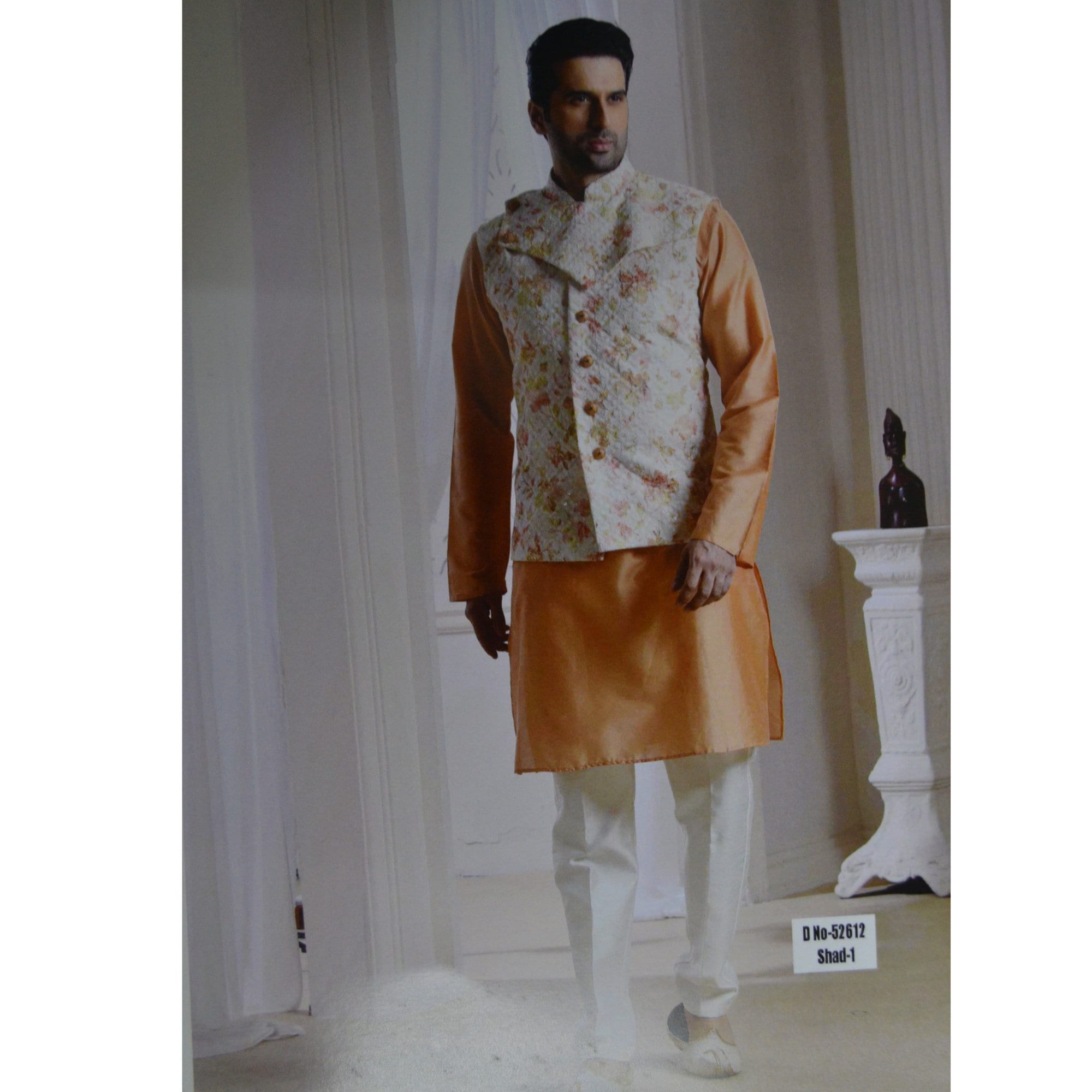 Reception Outfit For Men Indo Western Kurta Jacket Set