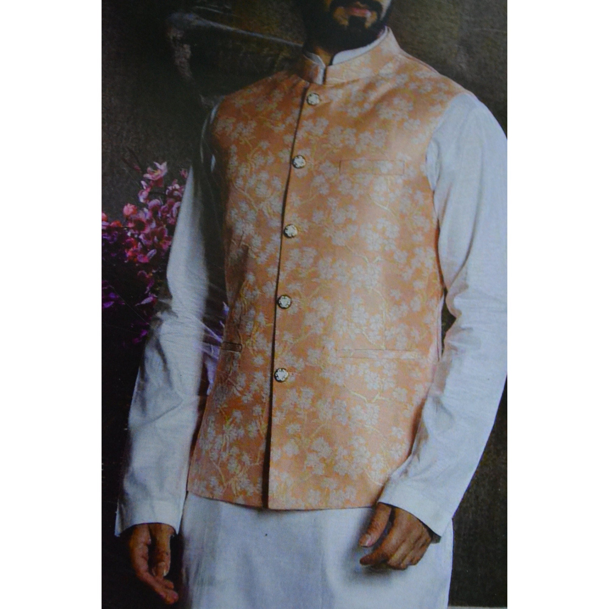 Buy Blue Kurta Jacket Set , Indian Men Wedding Wear , Kurta Pajama Set ,  Men Kurta Nehru Jacket Online in India - Etsy