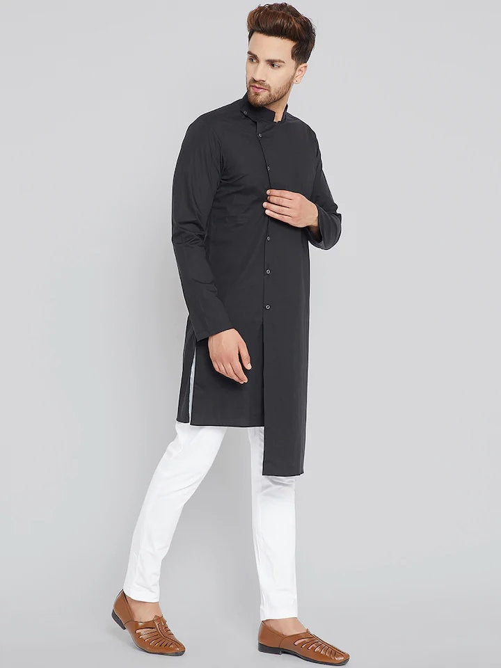 men kurta pajama / latest designer kurta pajama / cotton kurta for men /  black kurta set for men / indian long shirt