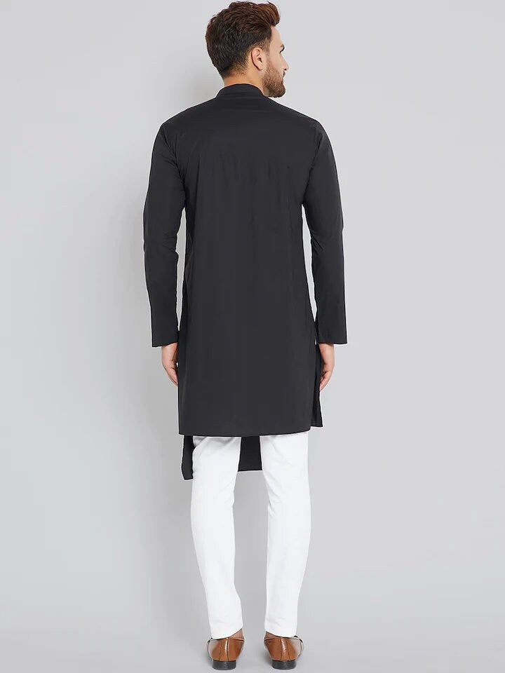men kurta pajama / latest designer kurta pajama / cotton kurta for men /  black kurta set for men / indian long shirt
