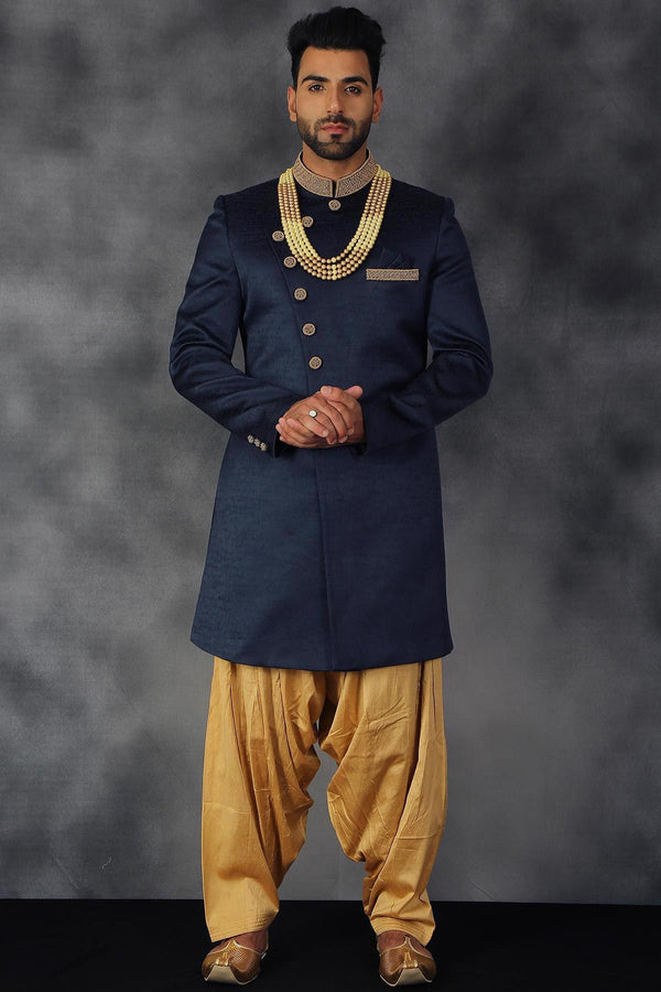 Mens Wedding Sherwani Blue Royal Sherwani Indian Suit For Men Indian Mens Wear Indian Dress Sherwani For Men Indian Suit Ethnic World 1 ?v=1686062736&width=600